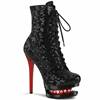 Pleaser - BLONDIER1020 Bottes de plateforme, Pole dance chaussures - Chaussures de pole dance - Noir/Rouge Product image